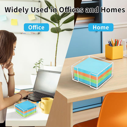 Acrylic Sticky Note Holder, 3 x 3 Inch Post It Note Holde