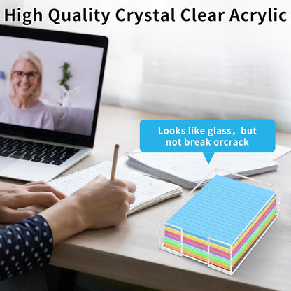 Acrylic Sticky Note Holder, 3 x 3 Inch Post It Note Holde
