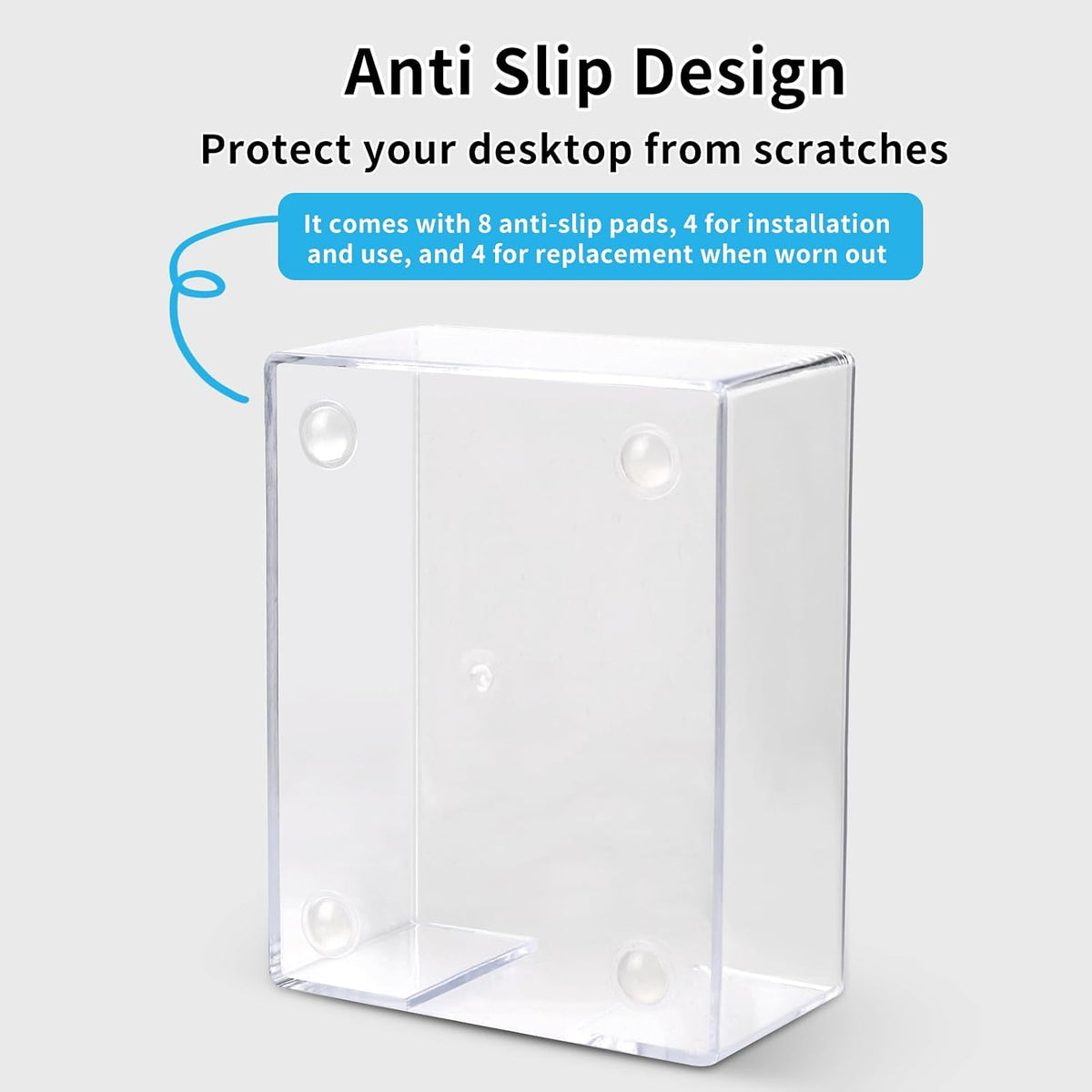 Acrylic Sticky Note Holder, 3 x 3 Inch Post It Note Holde