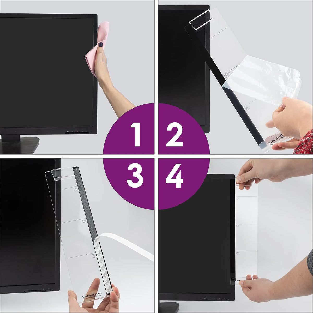 Office Desk Accessories 2pcs Sticky Note Holder Phone Holder