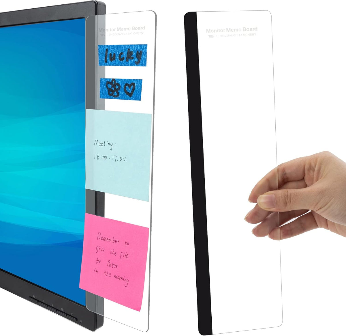 Office Desk Accessories 2pcs Sticky Note Holder Phone Holder