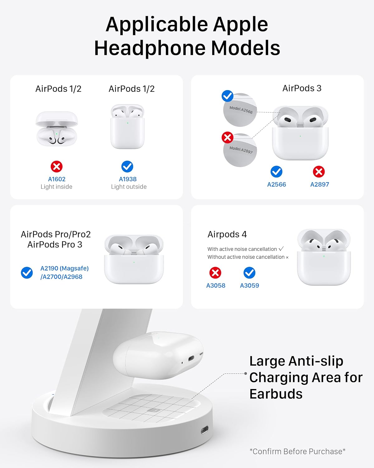 Anlmz 3 in 1 Charging Station - for Apple Multiple Devices