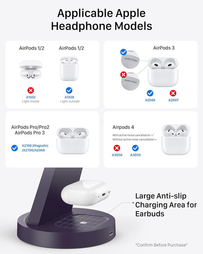 Anlmz 3 in 1 Charging Station - for Apple Multiple Devices