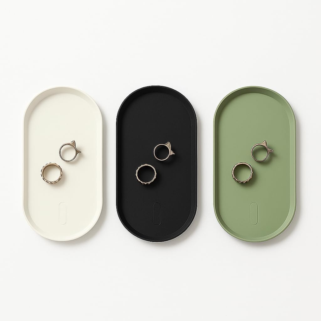 Silicone Vanity Tray, 8.66" x 3.94",Green