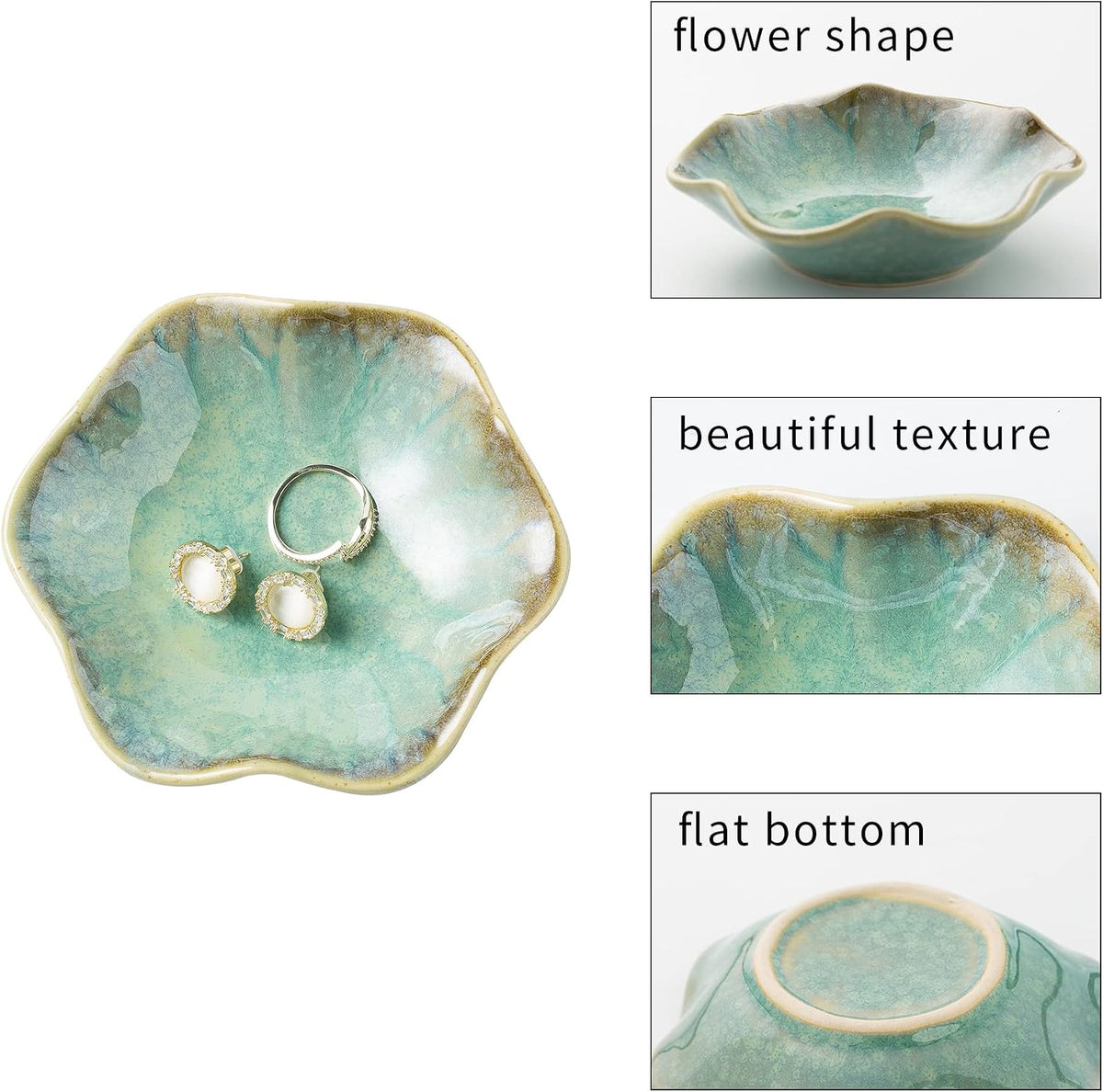 Jewelry Dish Tray, Ring Dish, Ceramic Trinket Tray, Key Bowl