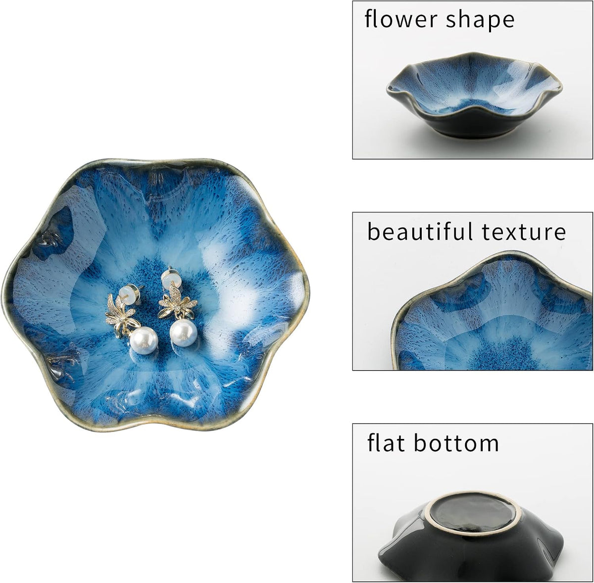 Jewelry Dish Tray, Ring Dish, Ceramic Trinket Tray, Key Bowl