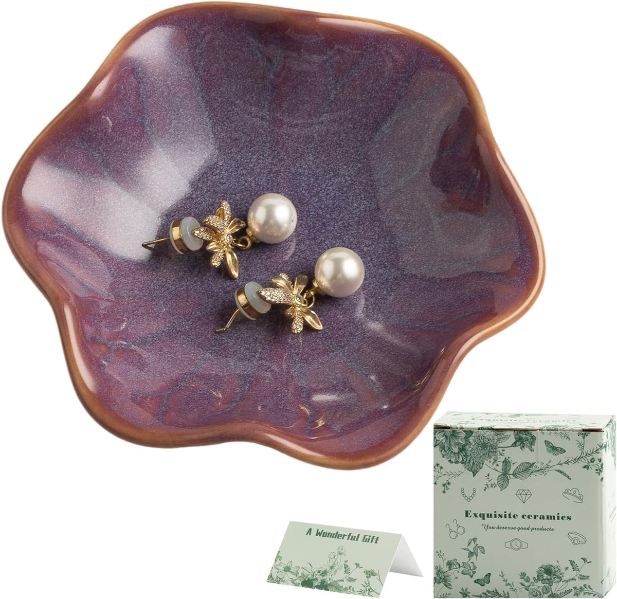 Jewelry Dish Tray, Ring Dish, Ceramic Trinket Tray, Key Bowl