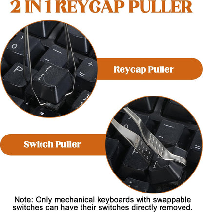 6Pcs Mini Keyboard Cleaning Brushes Kit, with Keycap Puller & Switch Puller PP Handle Nylon Anti Static Cleaning Brush for Computer Keyboard Motherboard Camera Small Space