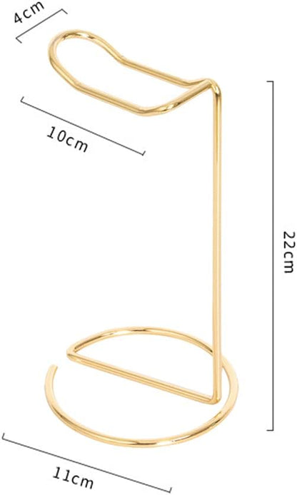 Headphone Stand Metal Headset Holder Earphone Display Rack Hanger for Table Desk Orgnizer, 1 Pack (Gold)