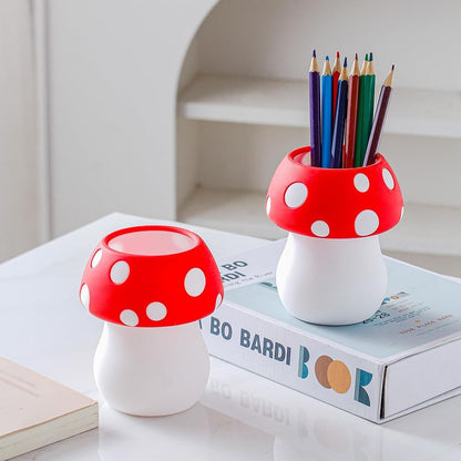 Silicone Pen Holder Cactus Cute Pencil Holder Cup Pot for Desk for Kids Office Decor Desk Organizer Makeup brush Holder Toothbrush Holder (Green)