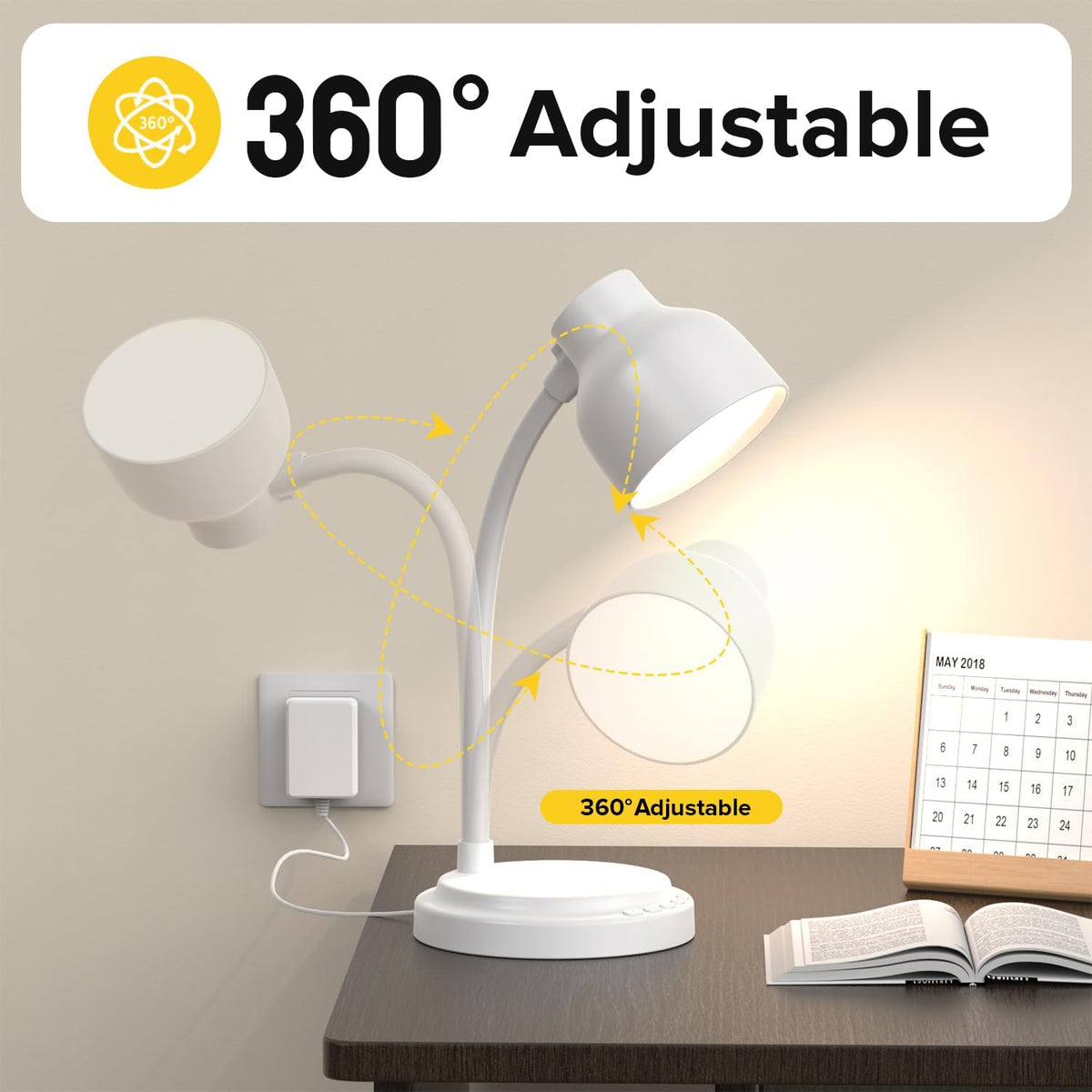 LED Desk Lamp with 96 LEDs,High lumens Table lamp