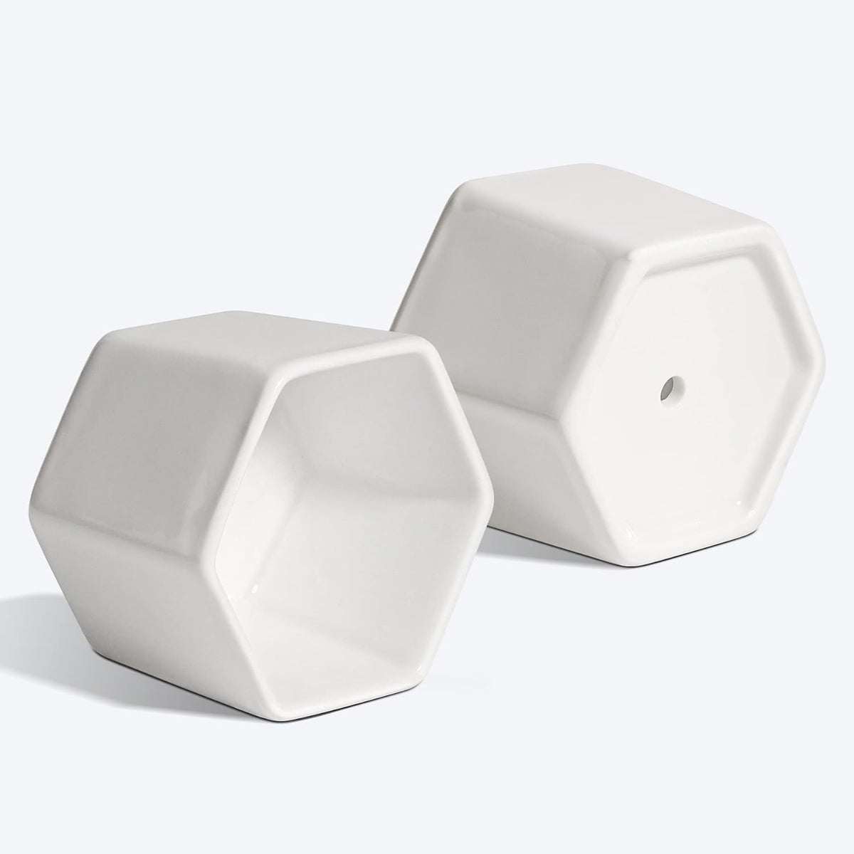 Small Succulent Pots 12 Pack, Mini Flower Planters with Drainage White