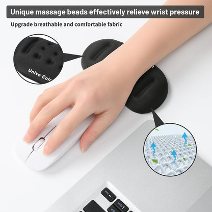 Black Superfine Memory Foam Wrist Rest Soft Gel Ergonomic Mouse Pad Wrist Support for Mouse, Gaming, Computer, Laptop, Office