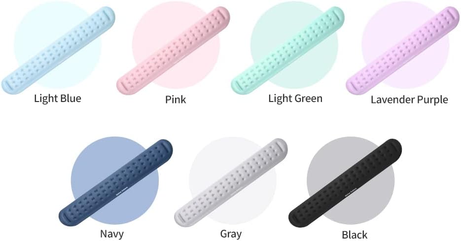 Black Superfine Memory Foam Wrist Rest Soft Gel Ergonomic Mouse Pad Wrist Support for Mouse, Gaming, Computer, Laptop, Office