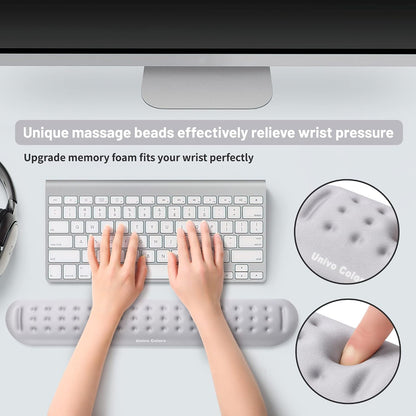 Black Superfine Memory Foam Wrist Rest Soft Gel Ergonomic Mouse Pad Wrist Support for Mouse, Gaming, Computer, Laptop, Office