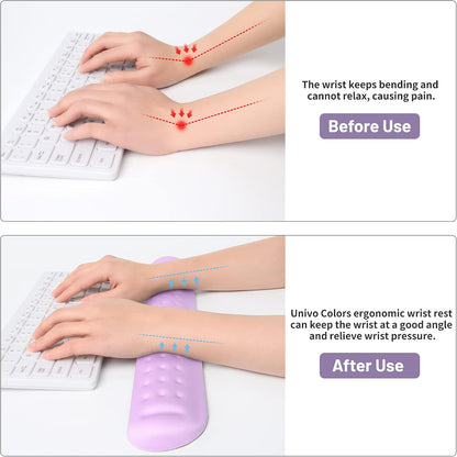 Black Superfine Memory Foam Wrist Rest Soft Gel Ergonomic Mouse Pad Wrist Support for Mouse, Gaming, Computer, Laptop, Office