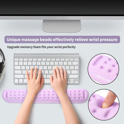 Black Superfine Memory Foam Wrist Rest Soft Gel Ergonomic Mouse Pad Wrist Support for Mouse, Gaming, Computer, Laptop, Office