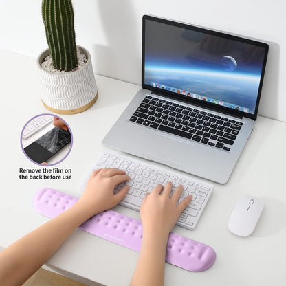 Black Superfine Memory Foam Wrist Rest Soft Gel Ergonomic Mouse Pad Wrist Support for Mouse, Gaming, Computer, Laptop, Office