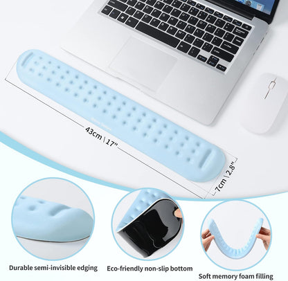 Black Superfine Memory Foam Wrist Rest Soft Gel Ergonomic Mouse Pad Wrist Support for Mouse, Gaming, Computer, Laptop, Office