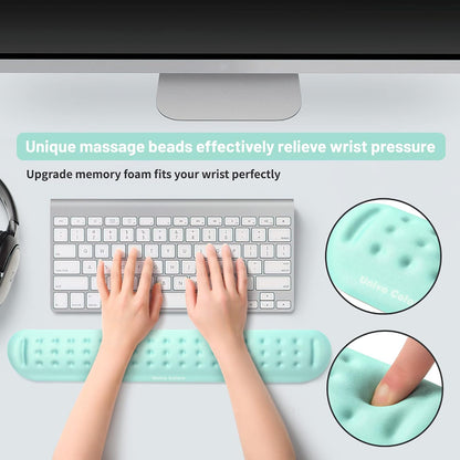 Black Superfine Memory Foam Wrist Rest Soft Gel Ergonomic Mouse Pad Wrist Support for Mouse, Gaming, Computer, Laptop, Office