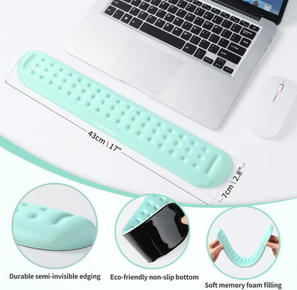 Black Superfine Memory Foam Wrist Rest Soft Gel Ergonomic Mouse Pad Wrist Support for Mouse, Gaming, Computer, Laptop, Office