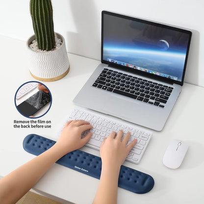 Black Superfine Memory Foam Wrist Rest Soft Gel Ergonomic Mouse Pad Wrist Support for Mouse, Gaming, Computer, Laptop, Office