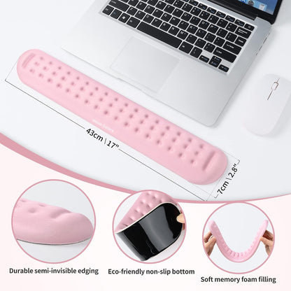 Black Superfine Memory Foam Wrist Rest Soft Gel Ergonomic Mouse Pad Wrist Support for Mouse, Gaming, Computer, Laptop, Office