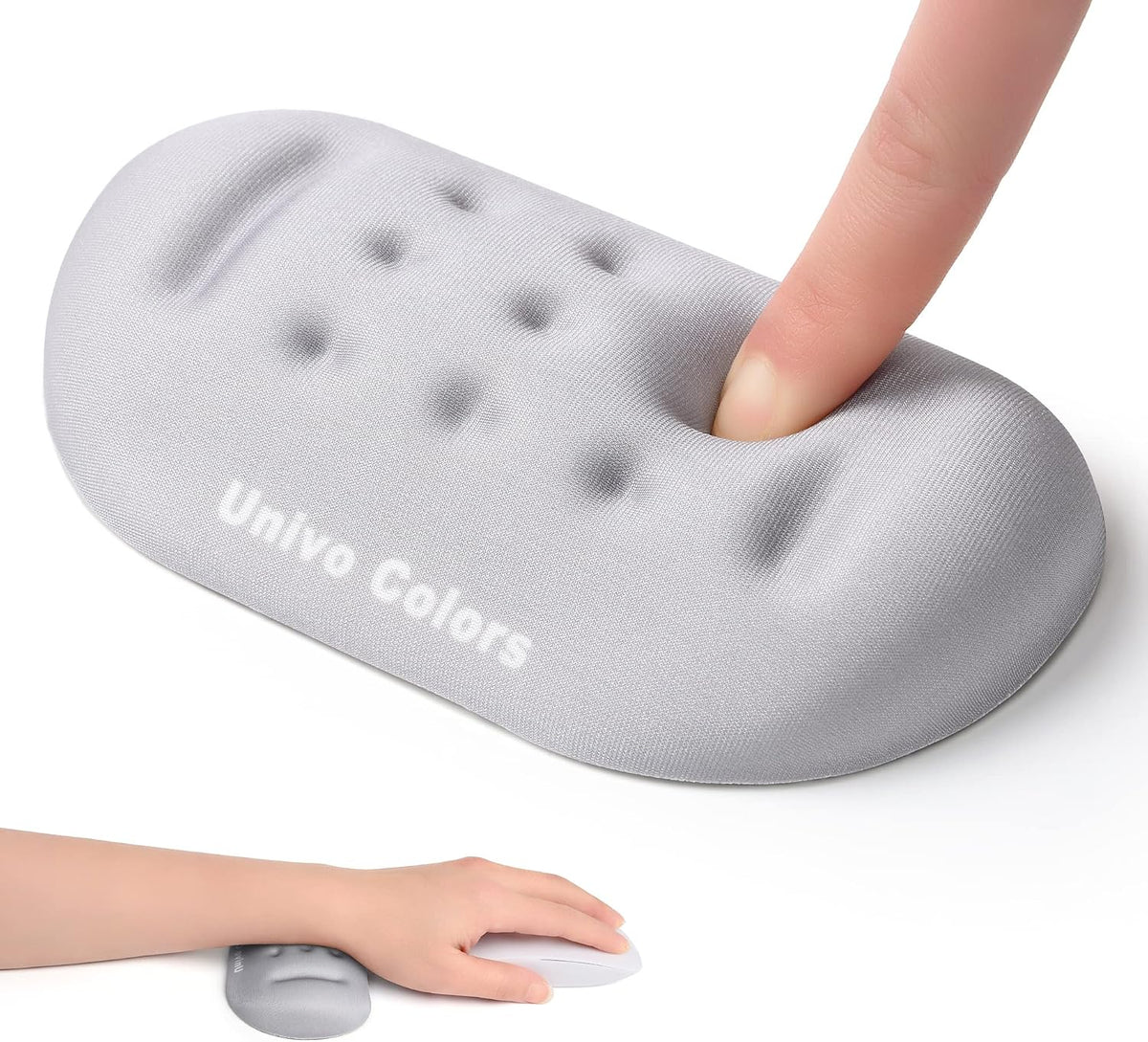 Black Superfine Memory Foam Wrist Rest Soft Gel Ergonomic Mouse Pad Wrist Support for Mouse, Gaming, Computer, Laptop, Office