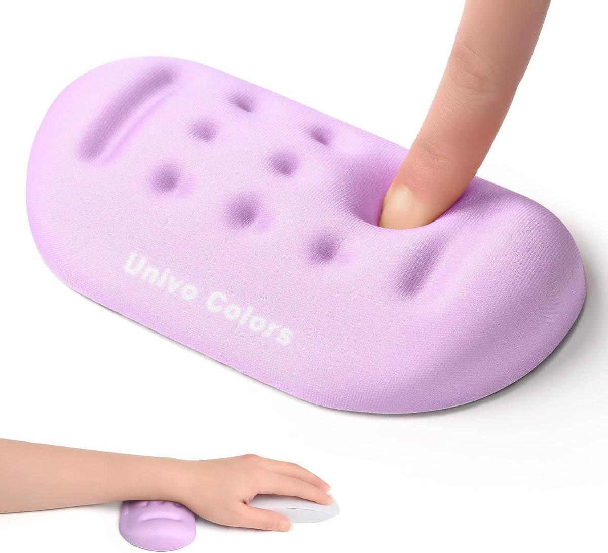 Black Superfine Memory Foam Wrist Rest Soft Gel Ergonomic Mouse Pad Wrist Support for Mouse, Gaming, Computer, Laptop, Office