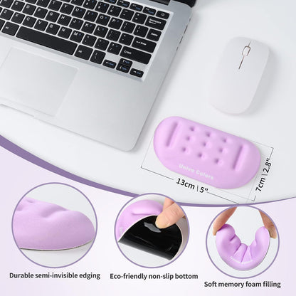 Black Superfine Memory Foam Wrist Rest Soft Gel Ergonomic Mouse Pad Wrist Support for Mouse, Gaming, Computer, Laptop, Office