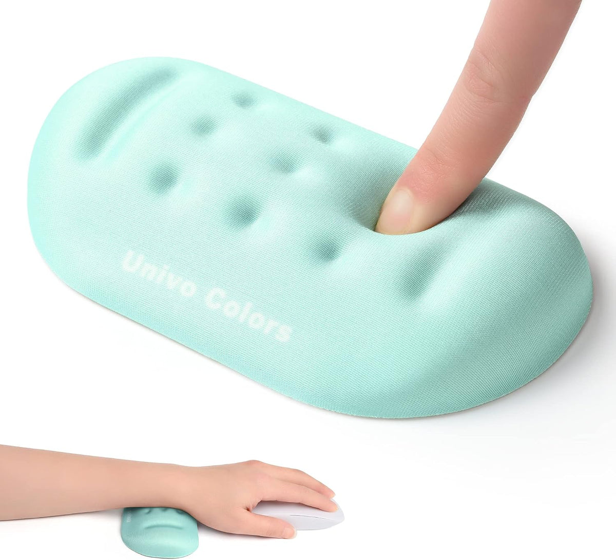 Black Superfine Memory Foam Wrist Rest Soft Gel Ergonomic Mouse Pad Wrist Support for Mouse, Gaming, Computer, Laptop, Office