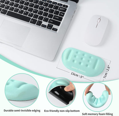 Black Superfine Memory Foam Wrist Rest Soft Gel Ergonomic Mouse Pad Wrist Support for Mouse, Gaming, Computer, Laptop, Office