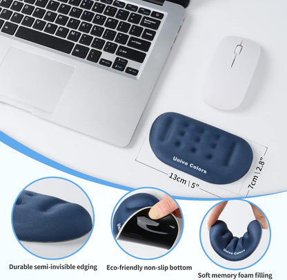 Black Superfine Memory Foam Wrist Rest Soft Gel Ergonomic Mouse Pad Wrist Support for Mouse, Gaming, Computer, Laptop, Office