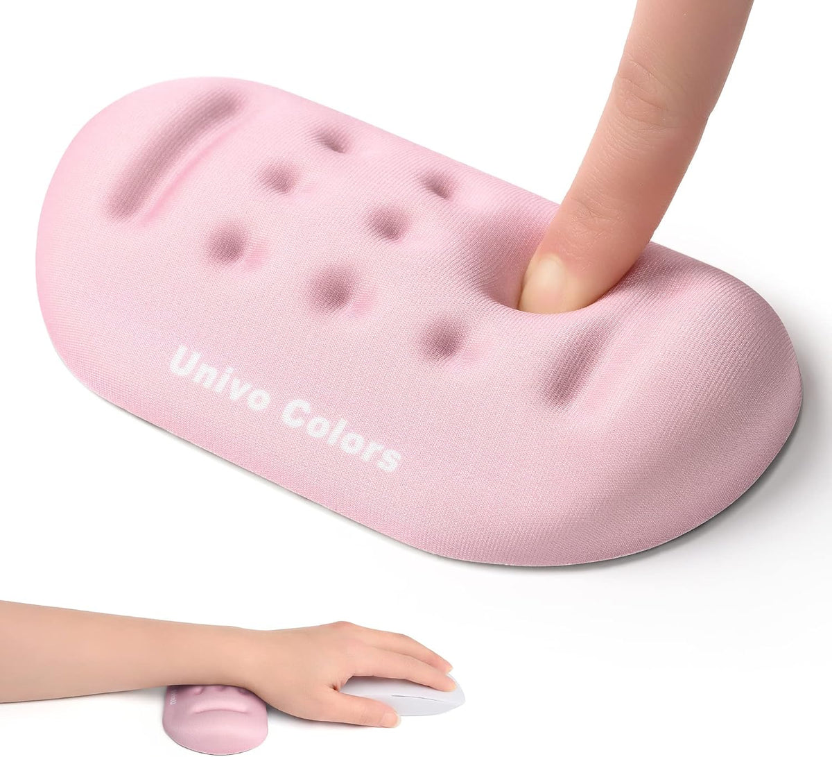 Black Superfine Memory Foam Wrist Rest Soft Gel Ergonomic Mouse Pad Wrist Support for Mouse, Gaming, Computer, Laptop, Office