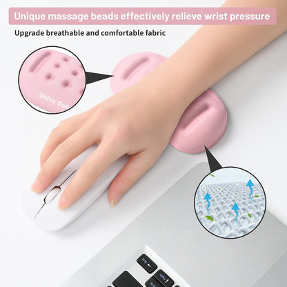 Black Superfine Memory Foam Wrist Rest Soft Gel Ergonomic Mouse Pad Wrist Support for Mouse, Gaming, Computer, Laptop, Office