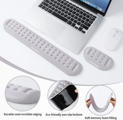 Black Superfine Memory Foam Wrist Rest Soft Gel Ergonomic Mouse Pad Wrist Support for Mouse, Gaming, Computer, Laptop, Office