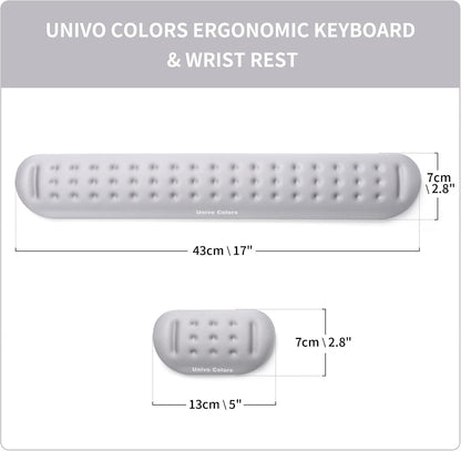 Black Superfine Memory Foam Wrist Rest Soft Gel Ergonomic Mouse Pad Wrist Support for Mouse, Gaming, Computer, Laptop, Office