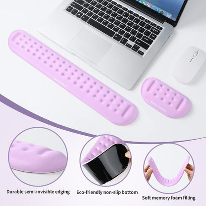 Black Superfine Memory Foam Wrist Rest Soft Gel Ergonomic Mouse Pad Wrist Support for Mouse, Gaming, Computer, Laptop, Office