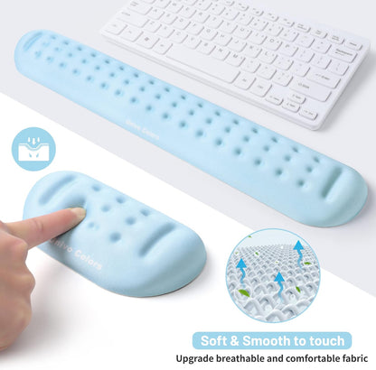 Black Superfine Memory Foam Wrist Rest Soft Gel Ergonomic Mouse Pad Wrist Support for Mouse, Gaming, Computer, Laptop, Office