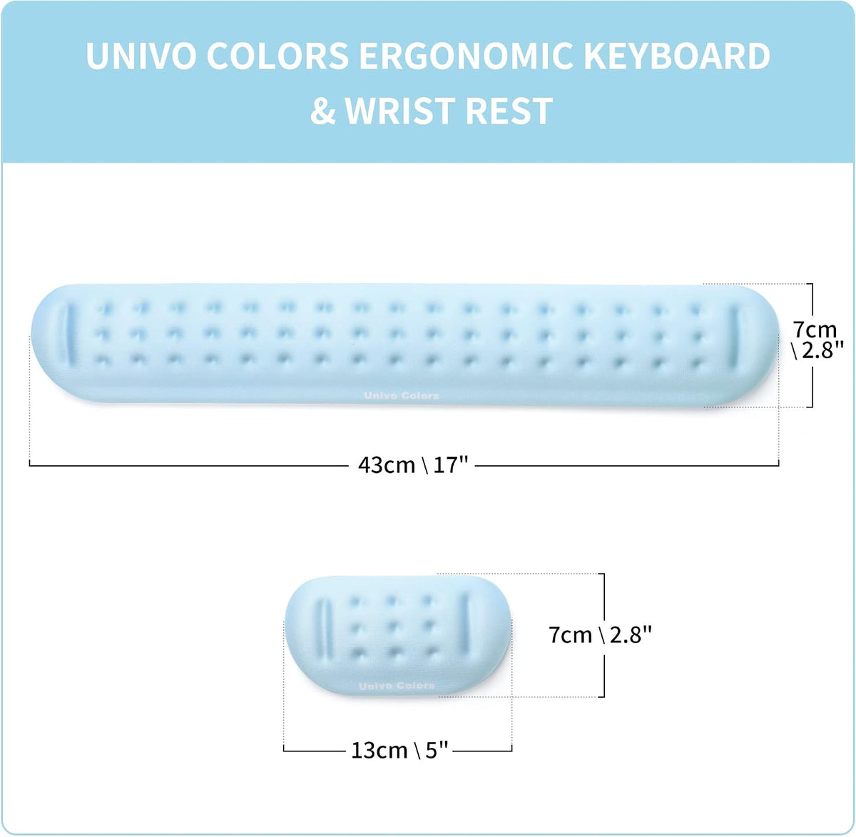 Black Superfine Memory Foam Wrist Rest Soft Gel Ergonomic Mouse Pad Wrist Support for Mouse, Gaming, Computer, Laptop, Office