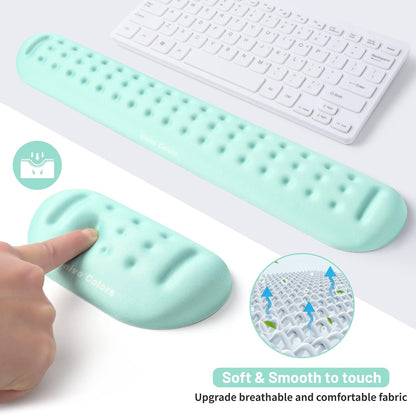 Black Superfine Memory Foam Wrist Rest Soft Gel Ergonomic Mouse Pad Wrist Support for Mouse, Gaming, Computer, Laptop, Office