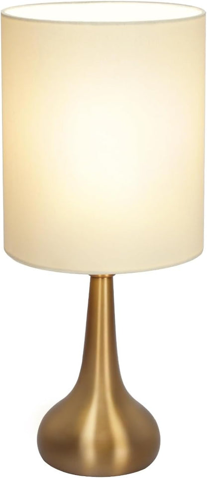 Dimmable Small Table Lamp, Bedside Lamps Touch Control for Bedrooms Nightstand with Wood Grain Base, Desk Lamp Night Light for Office Living Room, 9W 3000K LED Bulb Included