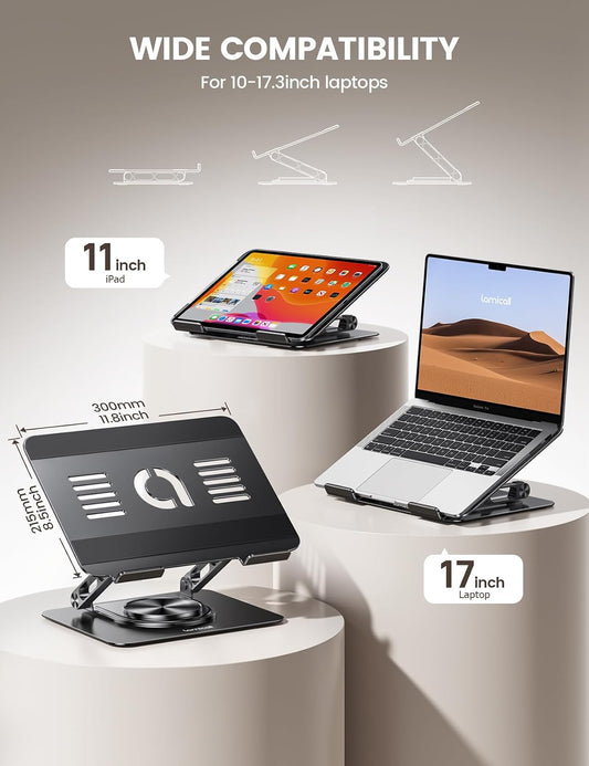Aluminum Laptop Stand for Desk for MacBook Neo Air Pro 10-17.3''