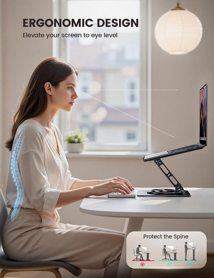 Aluminum Laptop Stand for Desk for MacBook Neo Air Pro 10-17.3''