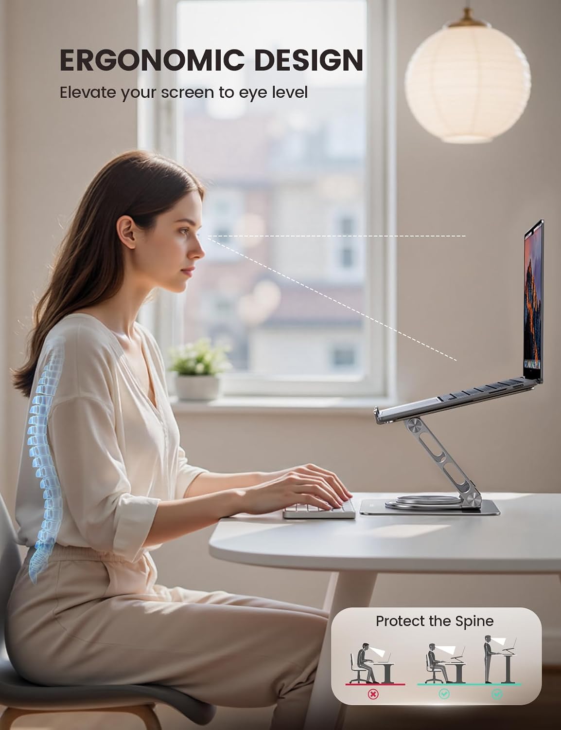 Aluminum Laptop Stand for Desk for MacBook Neo Air Pro 10-17.3''