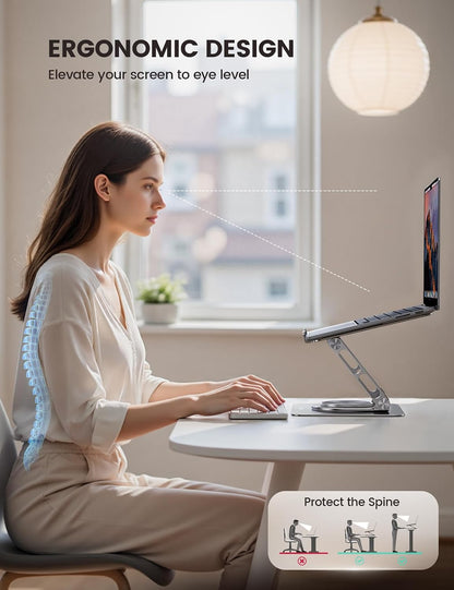 Aluminum Laptop Stand for Desk for MacBook Neo Air Pro 10-17.3''