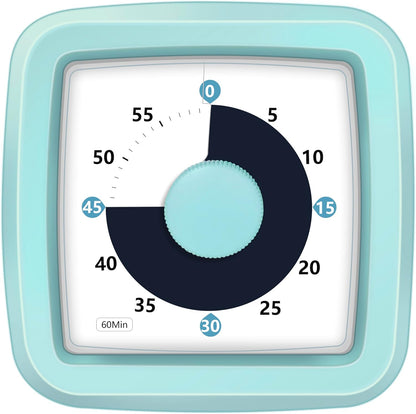 Visual Timer, 60 Minute Timer Silent Countdown Clock for Kids Homework, Classroom Time Management, Kitchen Timer for Cooking, No Ticking Mini Desk Timer for Adults Pomodoro Teachers, Orange