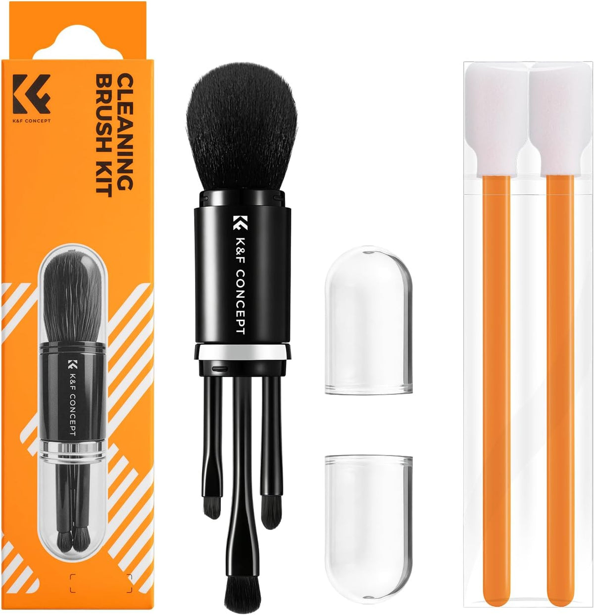 6-in-1 Keyboard Cleaning Brush Kit for Camera, Lens, PC,Black