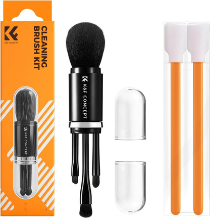6-in-1 Keyboard Cleaning Brush Kit for Camera, Lens, PC,Black