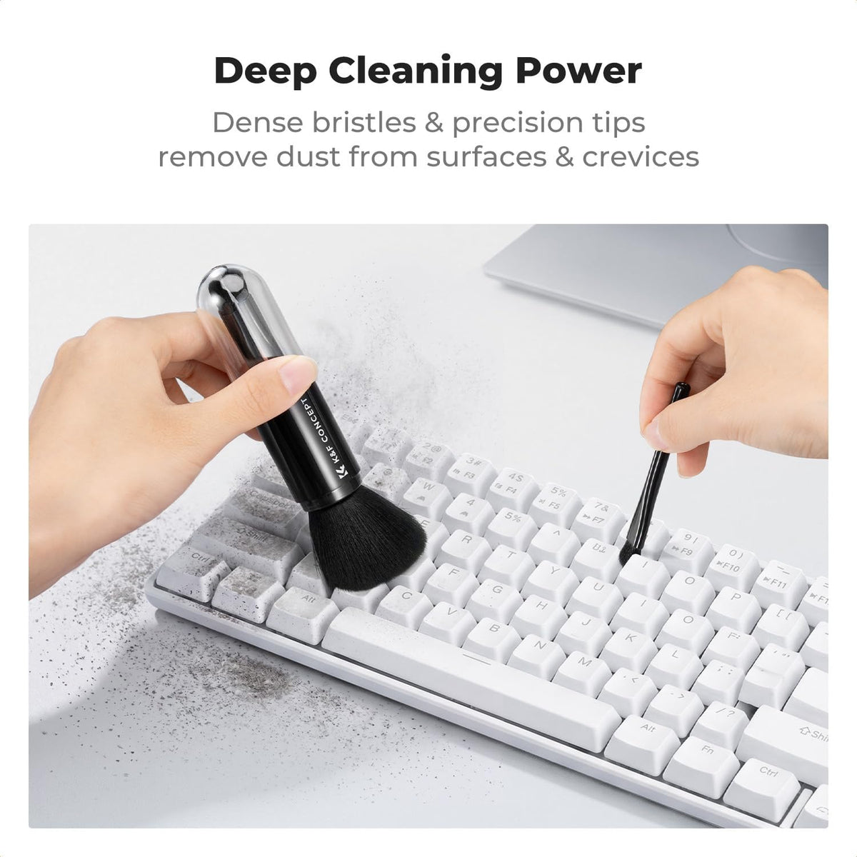 6-in-1 Keyboard Cleaning Brush Kit for Camera, Lens, PC,Black